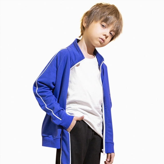 Kids Zip Up Stand Collar Jacket Boys Lightweight Jackets Cardigan School Coat,Stand Collar Jacket 2-3 Years