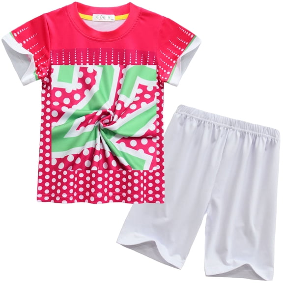 Kids Boys Monster Cosplay Costume Set Halloween Undead Athletic Shirt & Shorts Outfit