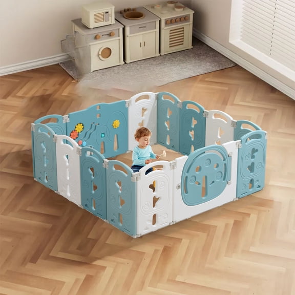 Kids and Toddlers' Playpen,Kids Activity Center Safety Play Yard for Indoor&Outdoor,Plastic,Portable,59"x59"