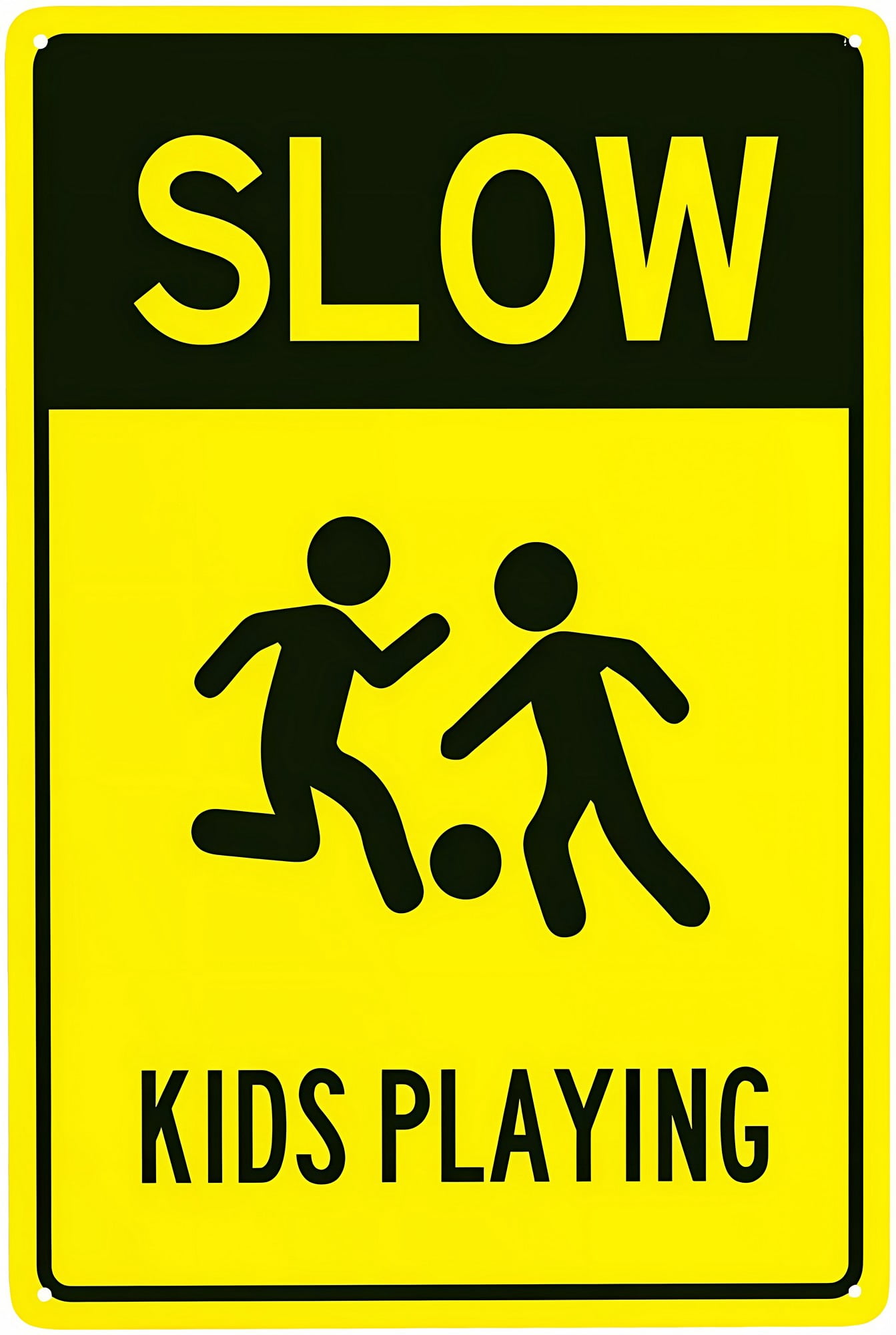 Kids at Play Sign Slow Down Kids Playing - 8"x12" Security Safety Metal ...