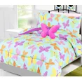 thumbnail image 1 of Gorgeous Home Linen Reversible Butterfly Turquoise Full Comforter 8-Piece Bedding Set, 1 of 6