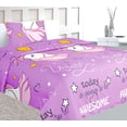 thumbnail image 1 of Gorgeous Home Linen Twin Unicorn Lilac Bedding Sheet Set Printed Design Super Soft Multi-color, 1 of 4