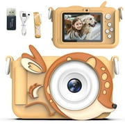Kids Camera Instant Print for Girls, Dual Camera with Print Paper & 32G Card, Christmas Birthday Gifts Toys for Toddler and Teenagers Age 3-16 Years Old Halloween Gift for Christmas