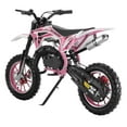 thumbnail image 1 of Kids dirt bike - 49cc Dirt Bikes Gas Mini Bike Kids Motorcycle, Upgrade Pit Bike Mini Motorcycle for kids, Off Road Tires, Front Rear Disc Brakes, Pull Start, Pocket Bike Gift for Child Teens, Pink, 1 of 6