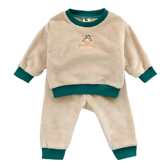 Kids pajamas set 2pcs Set winter girls warm pajamas set toddler long sleeve pajamas Cartoon cotton pajamas toddler girls pjs size 4-5 Years Cute Boy Girl Clothing