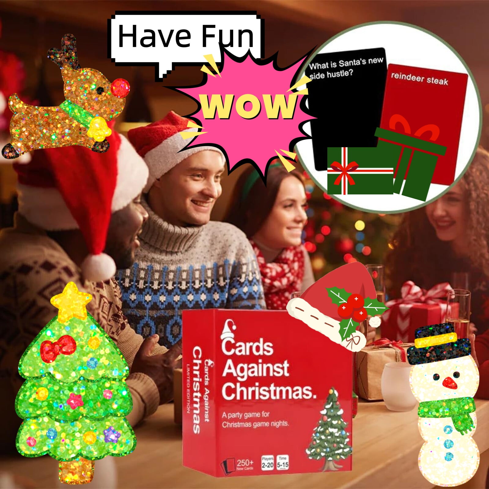 Kids games board games Cards Against Christmas A Party Cards Game For