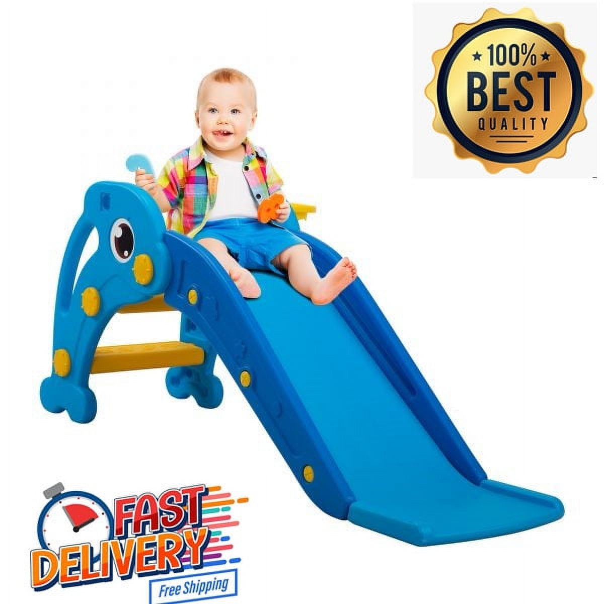 Kidsgift! 3 in 1 Kids Climber and Slide, Toddler Play Set with