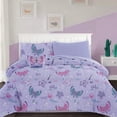 thumbnail image 1 of Mooreeke Bed in a Bag for Kids Girls Teens, 6 Pieces Twin Size Comforter Bed Set with Shams, Sheet Set and Decorative Toy Pillow, Butterfly Purple Super Soft Microfiber Kids Comforter Bedding Set Butterfly Twin (6 pcs), 1 of 7