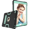 thumbnail image 1 of Kids iPad Case for iPad 9th / 8th / 7th Generation (2021/2020/2019) 10.2 Inch, Slim Duty Drop Proof Shockproof Protective Cover with Kickstand for Apple iPad 10.2 inch (Black&Aqua), 1 of 14