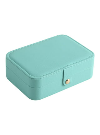 Yirtree Travel Jewelry Box, PU Leather Small Jewelry Organizer for Women  Girls, Double Layer Portable Mini Travel Case Storage Holder Boxes 