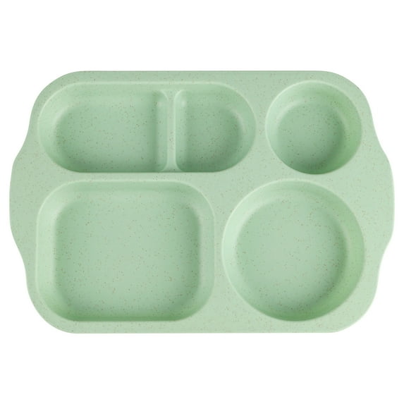 Kids plates Wheats Straw Childrens Meal Plates Student Five Meal Plates Thickened Cafeteria Partition Tableware Multi Lunch Plates