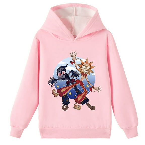 Kids sundrop and moondrop Casual Brushed Pullover Hoodies Sweatshirt Tops for Boys Girls