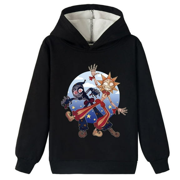 Kids sundrop and moondrop Casual Brushed Pullover Hoodies Sweatshirt Tops for Boys Girls
