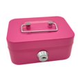 thumbnail image 1 of Kids with Lockable Cover 4.53" x 3.35" with Handle Cash Storage Box Key Lock Cash Box Money Organizer Metal PINK, 1 of 8