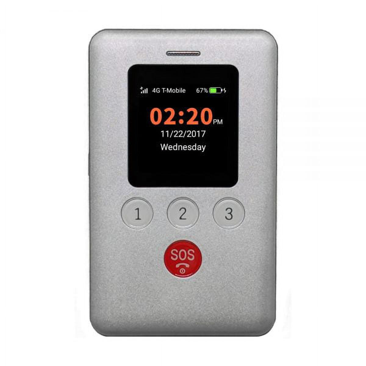 KidsConnect 4G GPS Tracker Cell Phone for Children/Elderly, Silver