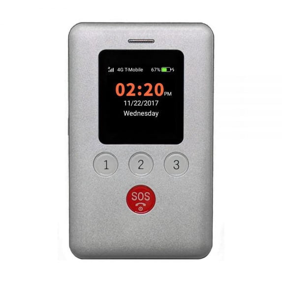 KidsConnect 4G GPS Tracker Cell Phone for Children/Elderly, Silver ...
