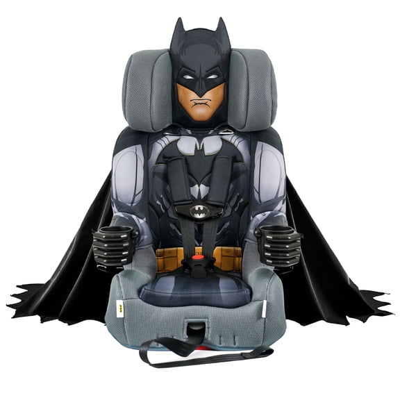 KidsEmbrace Batman Black 2-in-1 Combination Harness to Booster Car, Forward-Facing Harness, Booster, Multi-Position Headrest, Toddler