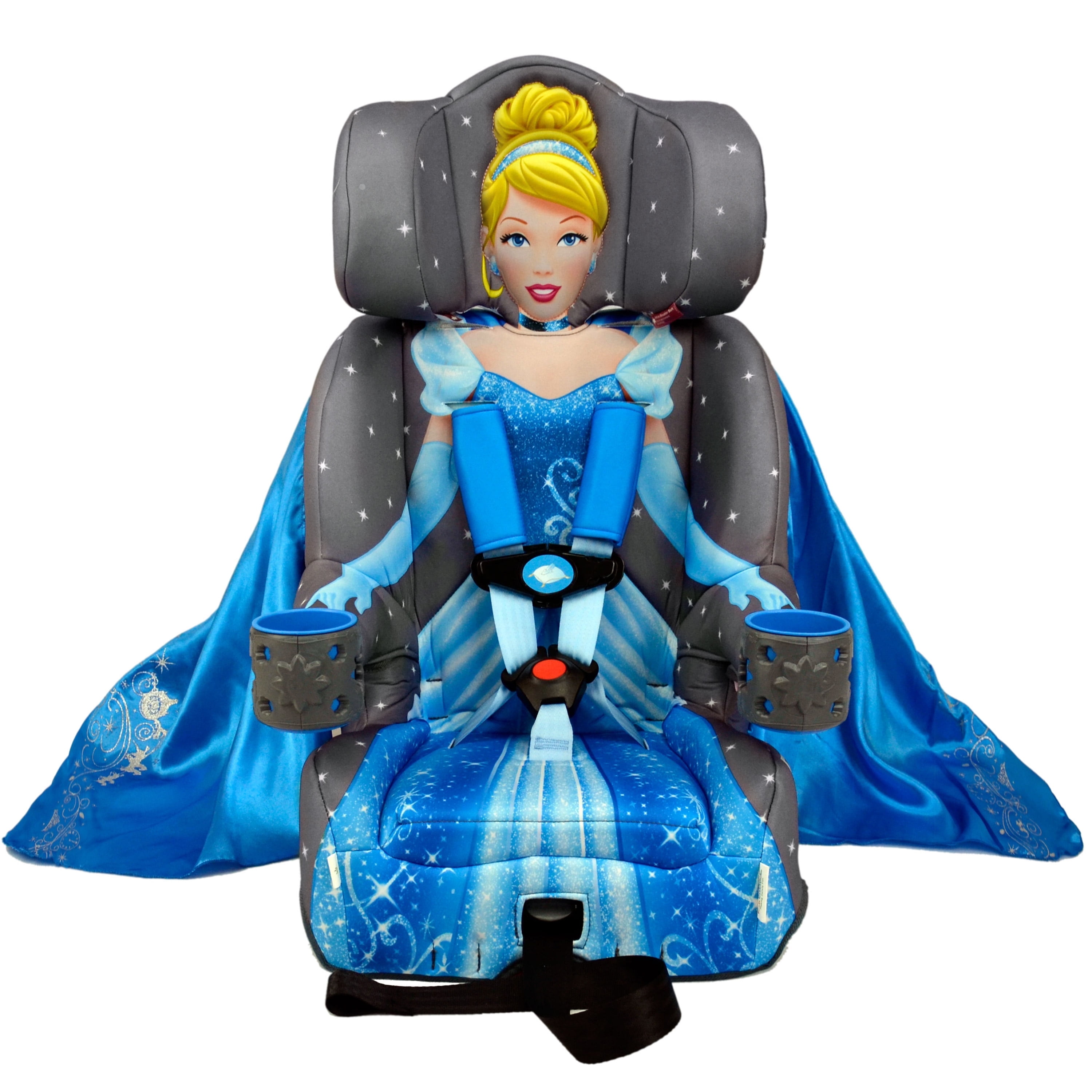 KidsEmbrace Cinderella Platinum 2-in-1 Combination Harness to Booster Car, Forward-Facing Harness, Booster, Multi-Position Headrest, Toddler