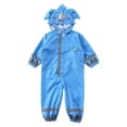 thumbnail image 1 of KidsRaincoat, Gaqring Waterproof One-Piece Rain Suit, Polyester Hooded Reflective ChildrensRainwear for Outdoor Play Camping Travel, Blue, 1 of 1