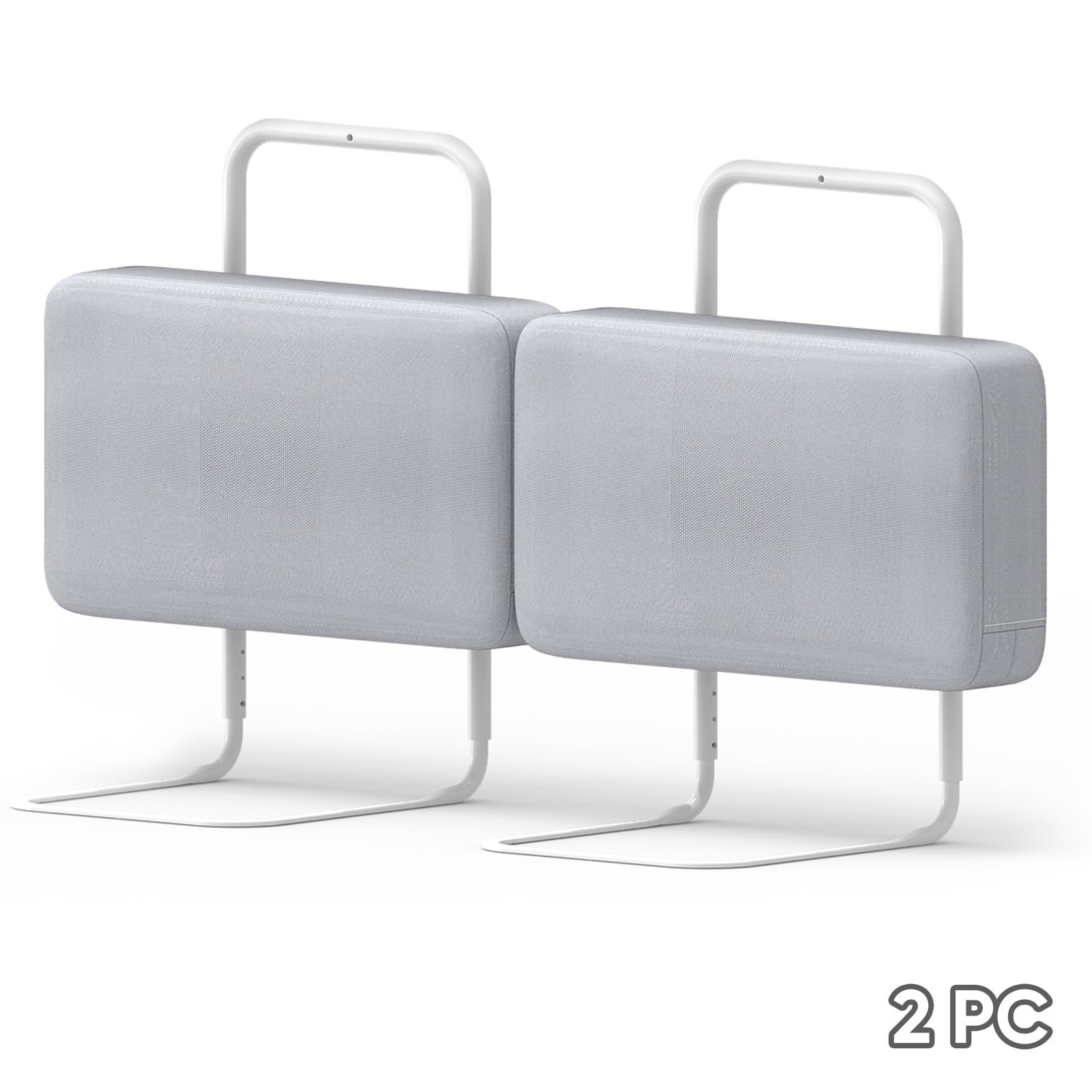 Kidsbuddy 19.7" Toddler Bed Rails Guard Foldable Portable Kids Bed Rail 5 Hole Height Adjustable Bed Rails for Toddlers, 2PC, Grey