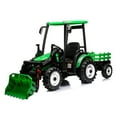 thumbnail image 1 of Kidsera 24V Kids Ride On Tractor Green, 3in1 Riding Tractor with Detachable Trailer and Front Shovel, Dual Motor Battery Powered Electric Riding Toy for Girls&Boys, 1 of 6