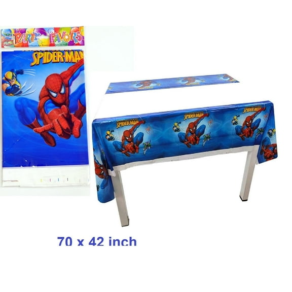BCD-PRO 4-Pack Spider-Man Plastic Tablecloths Waterproof 70 in x 42 in