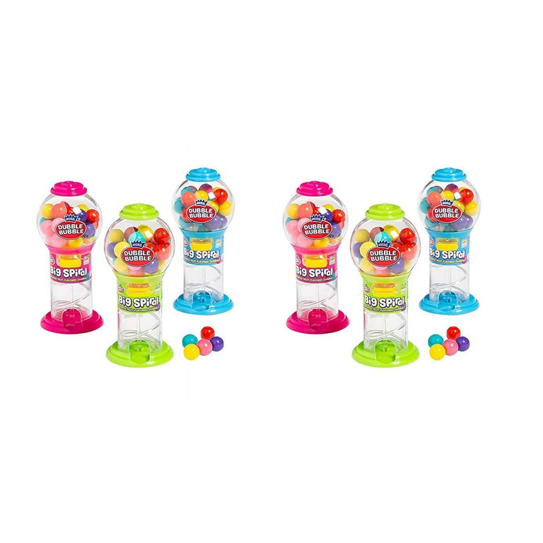 Kidsmania Dubble Bubble Gum Bright Big Spiral Gumball Dispensers