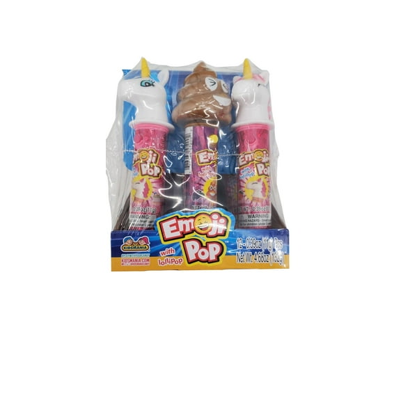 Kidsmania Emoji Pop with Lollipops, 12 Count
