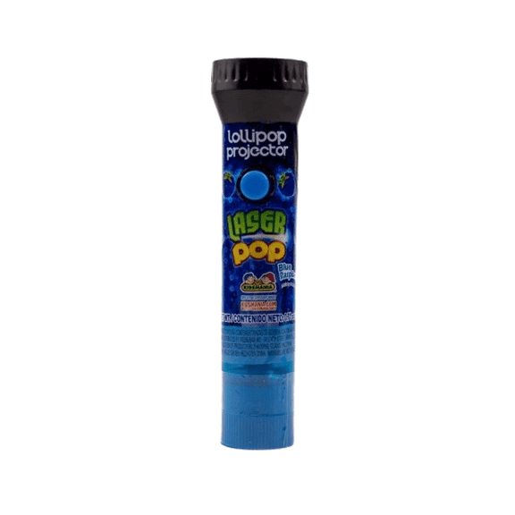 Kidsmania Laser Pop Blue Raspberry Hard Candy Light Projector Toy, 0.74 oz