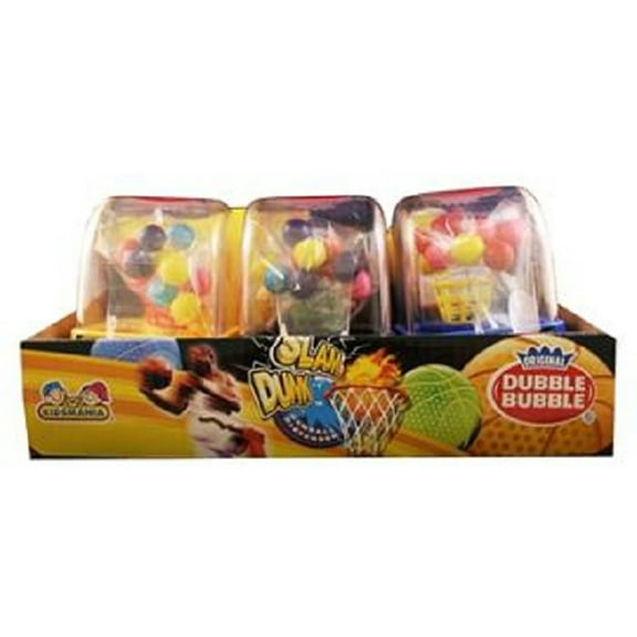 Kidsmania, Slam Dunk Double Bubble Gum, Count 12 - Sugar Candy / Grab Varieties & Flavors