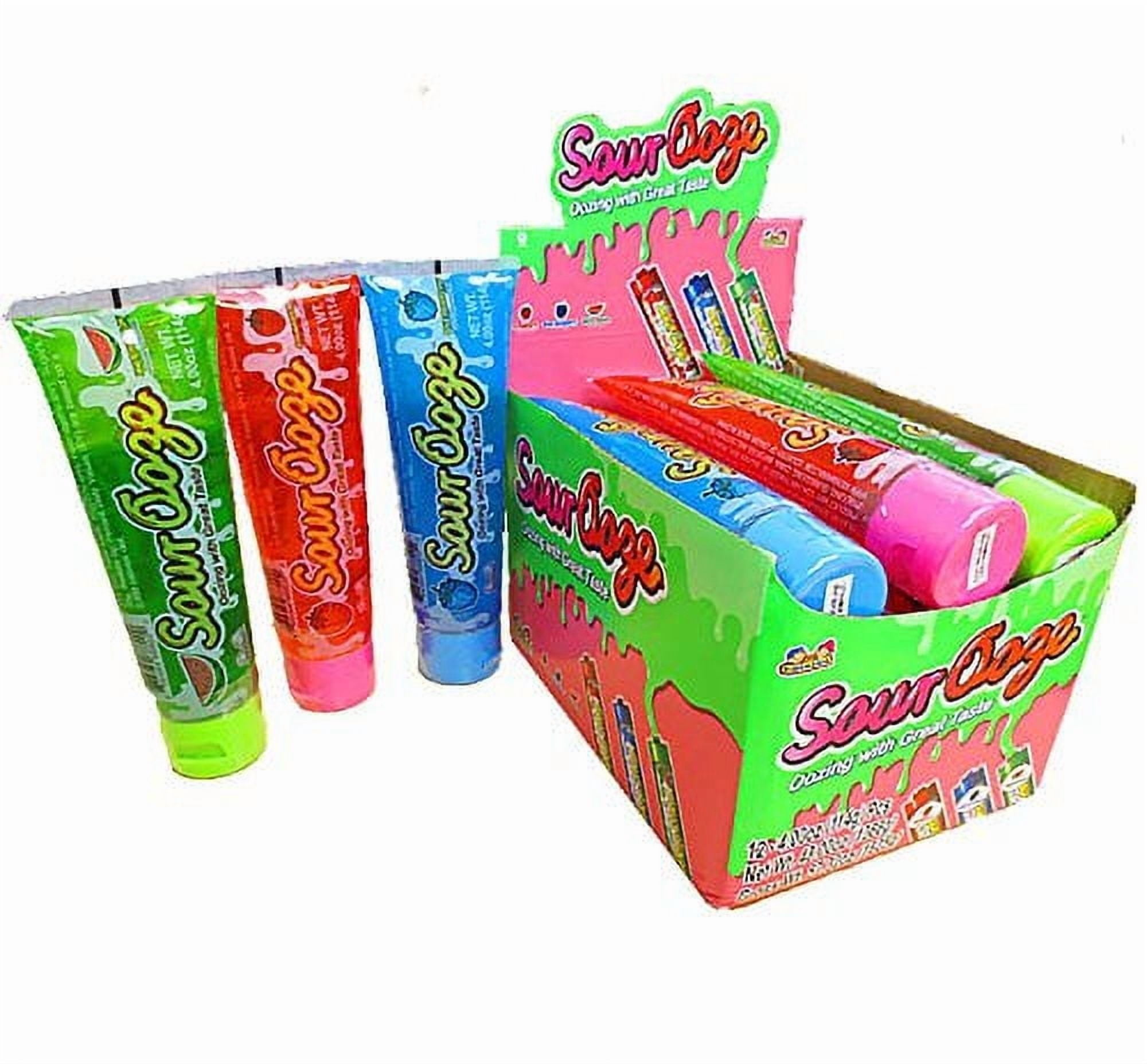 candyページ Ooze Tube Candy, Sour Strawberry, Blue Raspberry, Watermelon