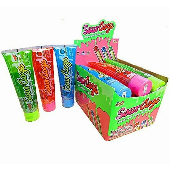 Kidsmania Sour Ooze Tubes, Oozing Delicious Flavor, Strawberry, 4oz (12 Pack)