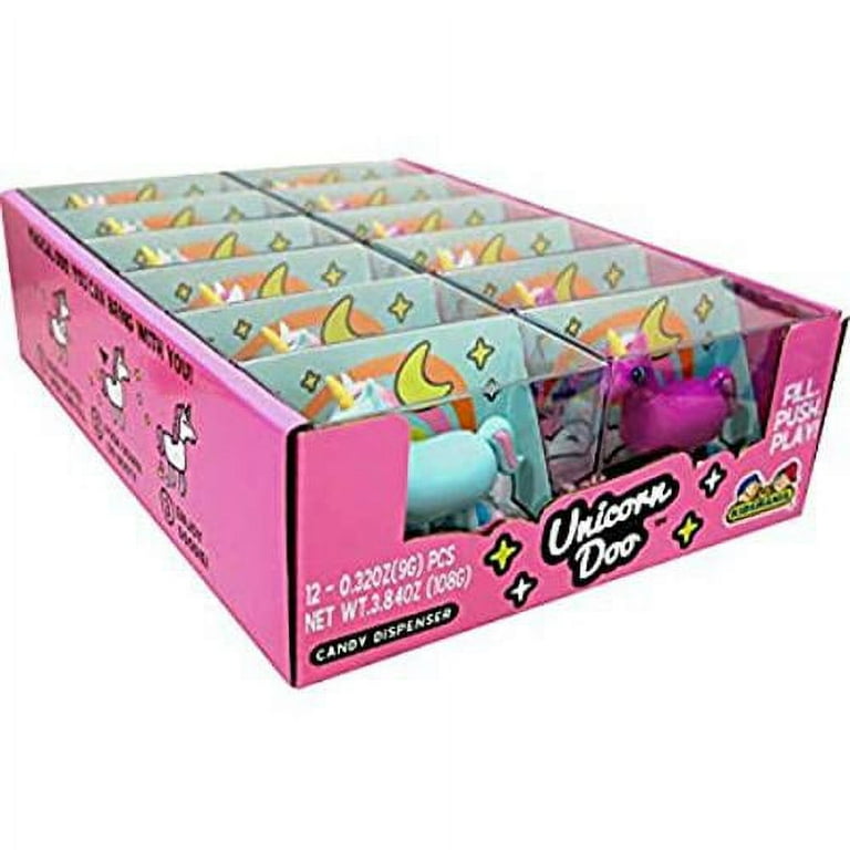 Kidsmania Unicorn Doo Candy Dispenser - 12 Count Display Box