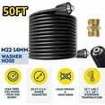 thumbnail image 1 of Finew Kink Resistant 50 ft Pressure Washer Hose, 5800 PSI, M22-14mm Corrosion and Abrasion Resistant Washer Extension Hose, 1 of 8