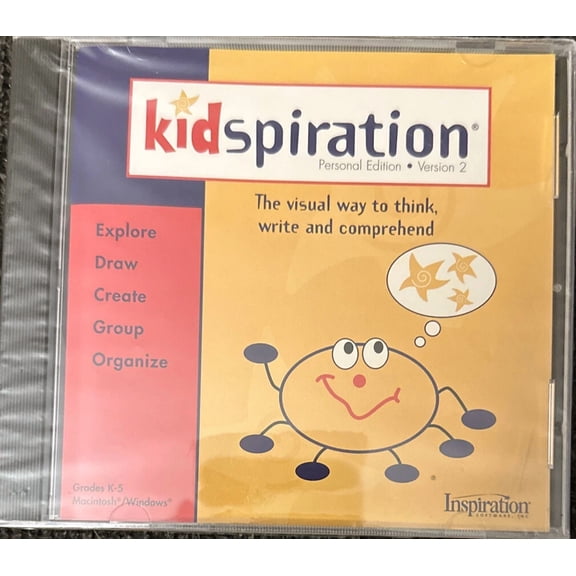 Kidspiration Software Version 2 Visual Way To Think, Write And Comprehend K-5