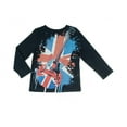 thumbnail image 1 of Kidsy Baby Boys Rockstar Graphic Printed Peruvian Cotton T-shirt – Long Sleeve, Crewneck – Navy, 18-24Months, 1 of 1