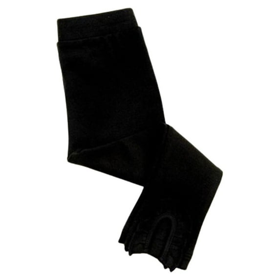 Kidsy Baby Girls Frilled Pants – Peruvian Pima Cotton, Elastic Waist, Pull-On, Solid Colors – Black, 12-18 Months