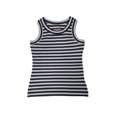thumbnail image 1 of Kidsy Baby Toddler Girls Striped Peruvian Cotton Tank Top 2 Years – White/Midnight, 2, 1 of 2