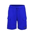 thumbnail image 1 of Kidsy Boys Casual Beach Cargo Shorts – Soft Cotton, Pull-On/Drawstring Closure, Two Pockets, Blue, 3, 1 of 7