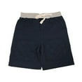 thumbnail image 1 of Kidsy Boys Casual Shorts With Knee Patches, Soft Cotton, Pull-On/Drawstring Closure, Navy, 3, 1 of 1