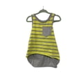 thumbnail image 1 of Kidsy Girls Striped Peruvian Cotton Tank Top – Bow On The Back, Pull On, Pocket – Lime Stripe, 8, 1 of 2