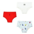 thumbnail image 1 of Kidsy Toddler Baby Boys Casual Soft Cotton Pull On Briefs 2 3 4 5 6 8 Years, Tiger/Monster/Crimson (Set of 3), 6, 1 of 5