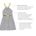 thumbnail image 1 of Kidsy Toddler Baby Girls Striped Peruvian Cotton Dress – Strappy, Long Skirt, Navy Stripe, 3, 1 of 5