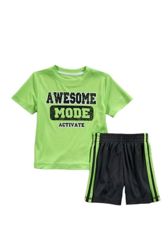 Infant & Toddler Boys 2 PC Awesome Mode Athletic Shirt & Shorts Set 12m