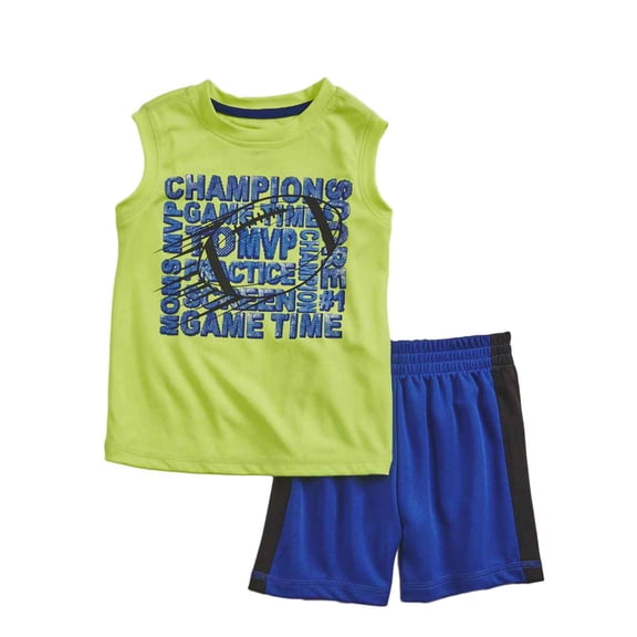 Kidtopia Infant & Toddler Boys 2 PC Football Game Time Active Shirt & Shorts 24m