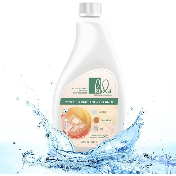 Kidu Multi-Surface Floor Cleaning Solution, 1:300 Dilution Ratio, Compatible with Most Robot Mops Including Roborock, iFLOOR, and DEEBOT Models, Ideal for Marble, Hardwood, Tile - 500ml Concentrate