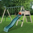 thumbnail image 1 of Kidwise Congo Swing'N Monkey 3-Position Swing Set - Green/Sand, 1 of 6