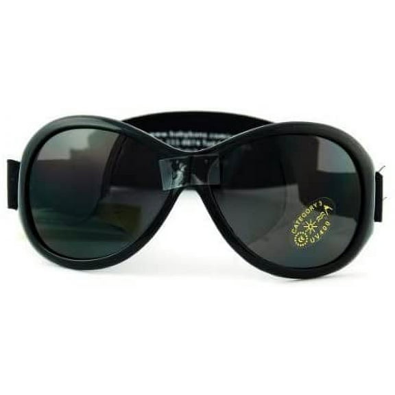 Kidz Banz BL Black Retro Banz 2-5 years Wrap Sunglasses Size Junior by Baby Banz