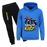 THOMBASE Kidz Kids Pullover Set – Hoodie and Pants Outfit for Boys Girls – Ninja Tracksuit for Everyday Adventures