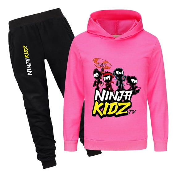 Kidz Kids Pullover Set – Hoodie and Pants Outfit for Boys Girls – Ninja Tracksuit for Everyday Adventures